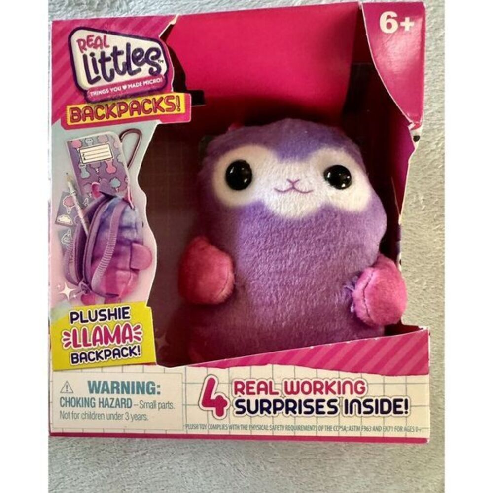 Real Littles Backpacks‎ Plushie Llama 4 Real Working Surprises Inside New In Box